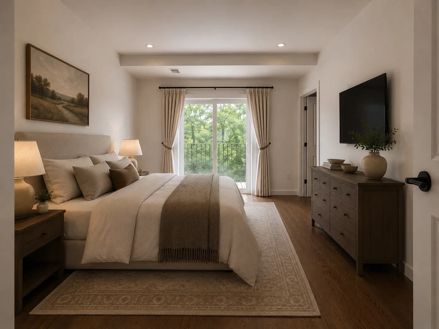 Bedroom with balcony access