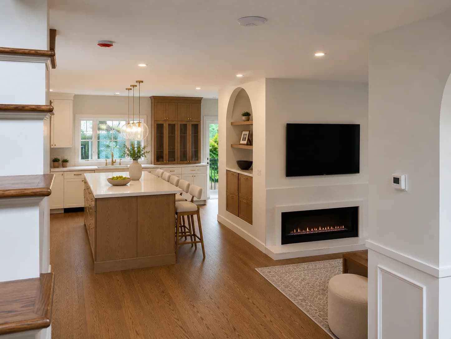 Main-floor living spaces